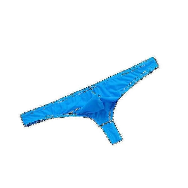 Herre Solid Tanga Ultratynd Åndbar Lav Talje Blødt Undertøj - Perfet Blue M
