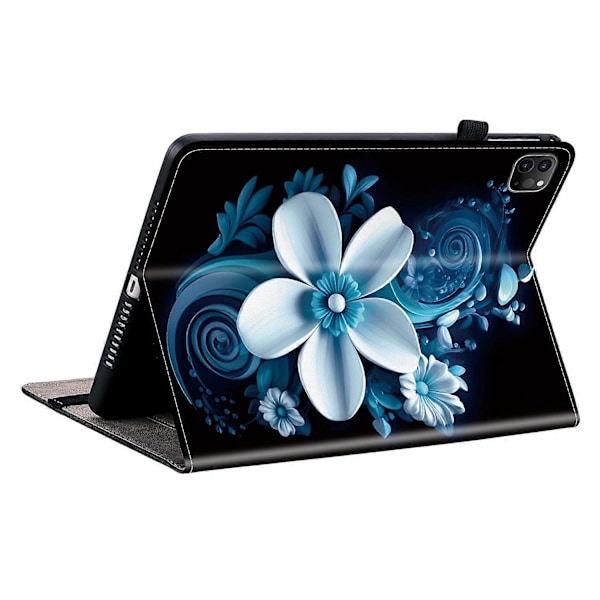 Nahkakotelo Yhteensopiva iPad Air 11 (2025) (2024) Air (2022) (2020) Pro 11 (2022) kanssa, Kuvioitu Tablettikotelo Co-Perfet Black Orchid