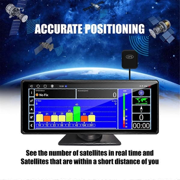 android 13 10,26 tum 2G+32G Bil DVR Trådlös CarPlay android Auto Mirror Link Dash Cam Navigation Bluetooth AUX FM-Perfet