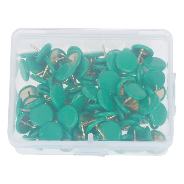 100 runda trycknålar Anslagstavla Karta Thumb Tacks Point Bulle - Perfet Green