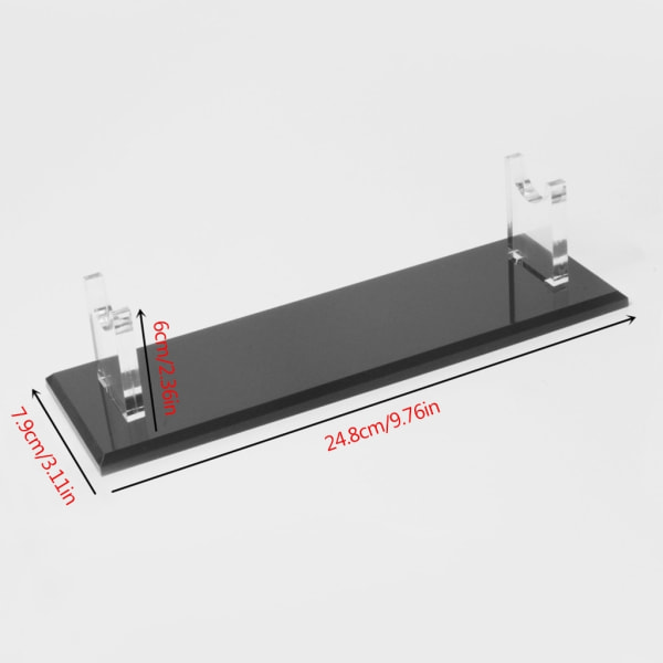 Desktop Lyssværd Stander Akryl Display Rack Lyssværd Display Holder Swords Collection Stand til borddekorationer - Perfet Clear