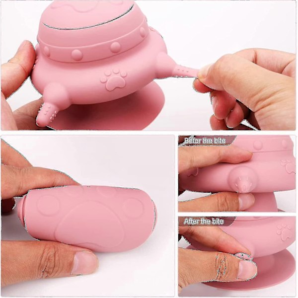 Valpefôringsmelkebolle for sykepleievalper, 4-nippel valpeflaske for flere valper, 240 ml hundeboblefôrer - Perfekt Pink