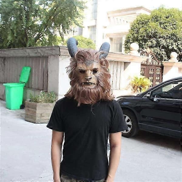 Voksen Beast Cosplay Maske med Paryk - Forvandl dig til Udyret! - Perfekt