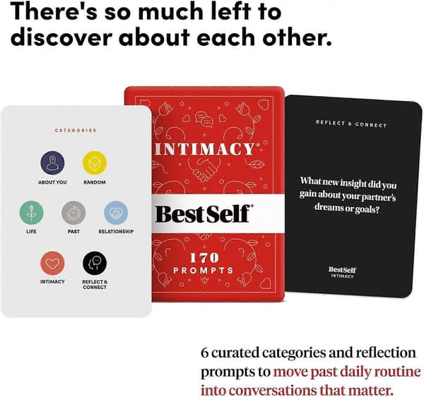 2025 Senaste Modell BestSelf Intimacy Deck 150 Samtalsstartare för Par - Perfekt