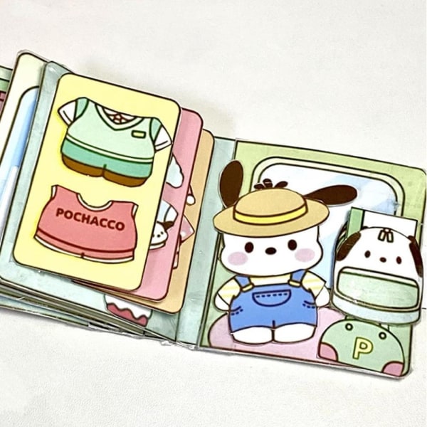 Diy Quiet Book Sanrio Doudou Book Educational Kuromi Kotitekoinen Bo - Perfet Pudding dog one-size