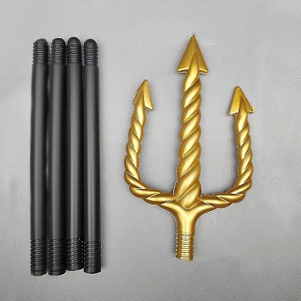 Dekorativ Trident Toy Christmas Trident Prop Trident Toy for Christmas Party (1stk, gull) - Perfet