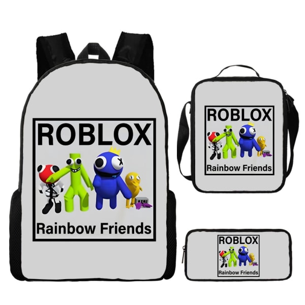 Ny roblox Primary Schooltaske Rygsæk Måltidstaske - Perfet Rainbow Friends 1 set