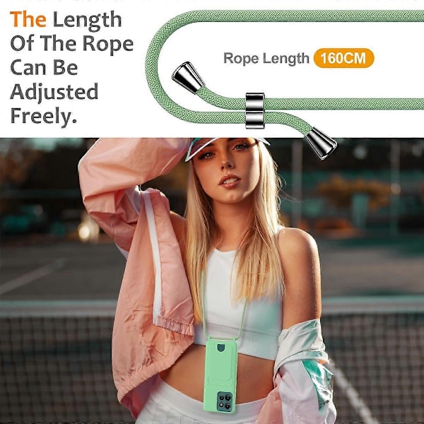 Kompatibel med Motorola Edge 50 5G Deksel Flytende Silikon Kortholder Telefon Bakdeksel med Lanyard-Perfet Style C