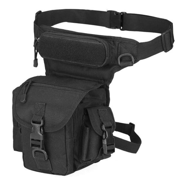 Outdoor Sports Tactical Drop Leg Bag Lår Utility Midjeväska - Perfet black