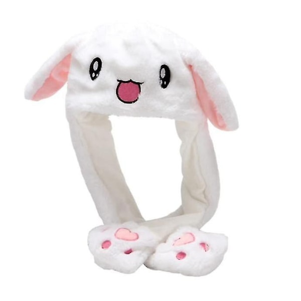 Ear Moving Jumping Hat Funny plysj Ghost Hat Movable Ears Hat - Perfet Rabbit