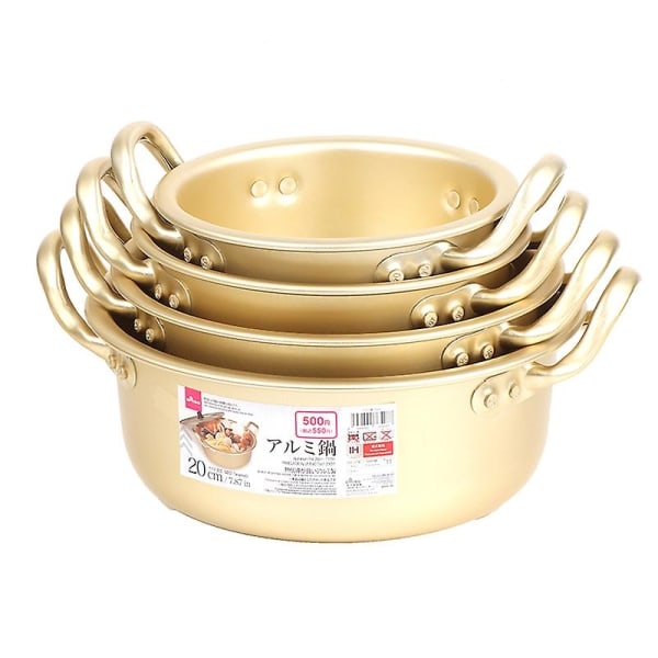 koreansk Ramen Noodle Pot Koreansk Aluminium Stockpot Instant Noodles Pan med handtag - Perfet 22CM