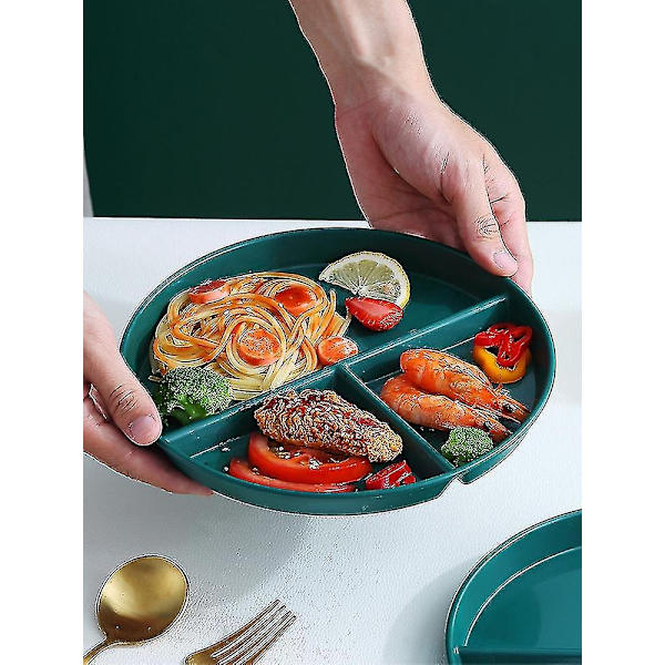 Hemkök 3 Fack för Vuxna Portionskontroll Tallrik-Perfekt