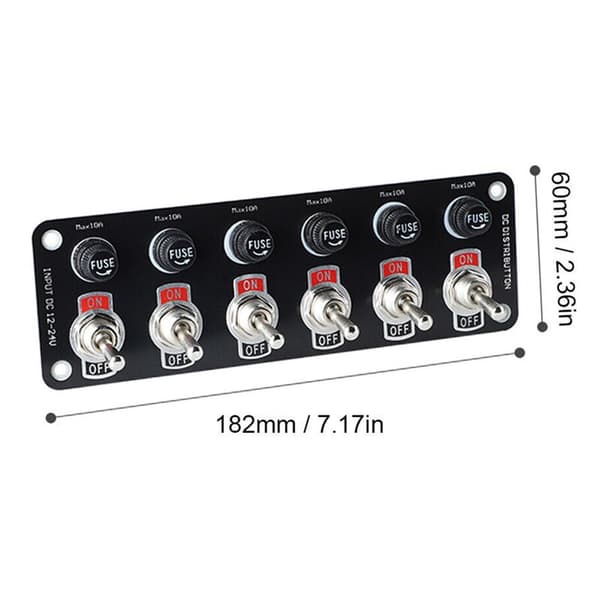 Automotive multifunktionspanelkontakt 12/24V universel strømstyringspanelkontakt