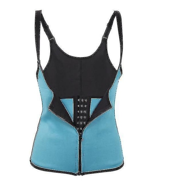 Clip&1 Zip 6 Stålbenet midjetrener Sportstrening Body Shaper Magekontroll - Perfet Blue 5XL