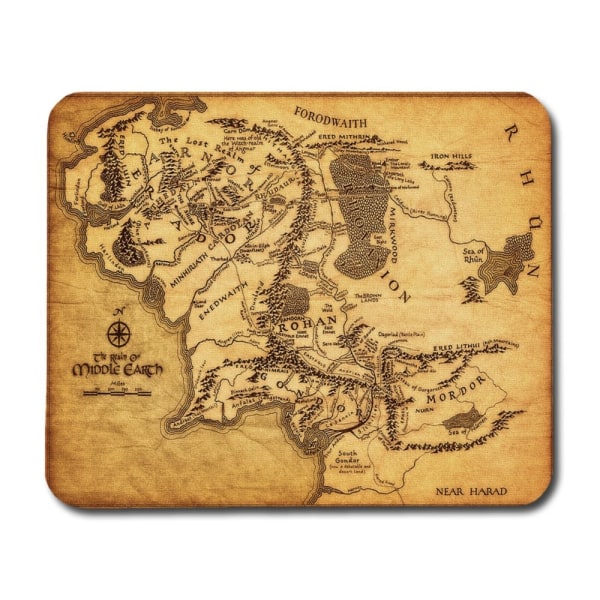 Middle Earth Map Mouse Pad - Perfet multicolor one size