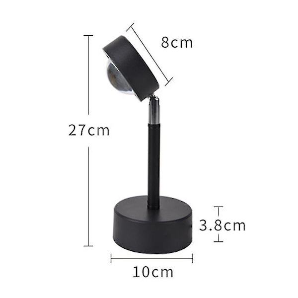 Auringonlaskulamppu, 180° kääntyvä USB-auringonlaskuprojektori - Täydellinen Rainbow