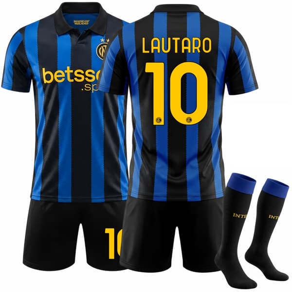2026-2027 Inter Milan Hemmatröja för barn, Nummer 10, Lautaro 24