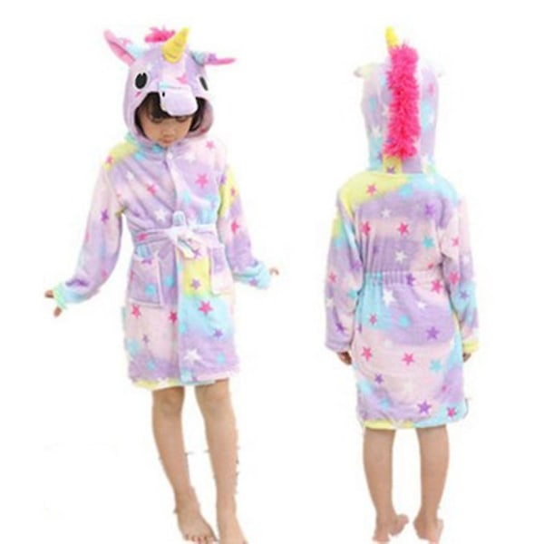 skonsam enhörning med huvmorgonrock för barn Huvmorgonrock Sovkläder - Perfet