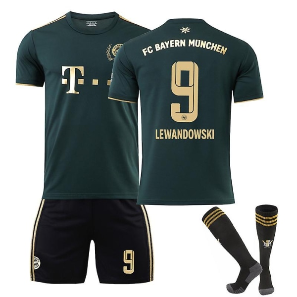 Lewandowski #9 22-23 Ny säsong fotboll T-shirts Jersey Set - Perfet Golden Special Edition Kids 28(150-160CM)