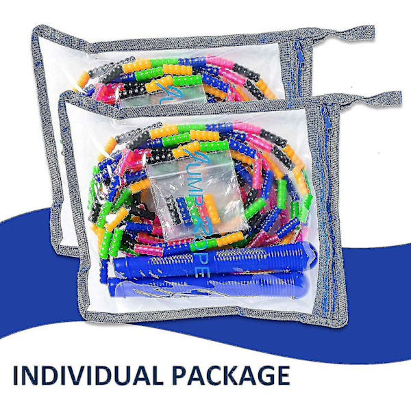 Dobbelt Dutch Hoppetov 16 fod 2-pak lang hoppetov børn voksen hoppetov bløde perler multi-person hoppetov - Perfekt