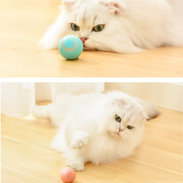 Cat Automatic Rolling Ball Elektrisk Kattelegetøjsbold Interaktivt Kattelegetøj turkis - Perfet turquoise