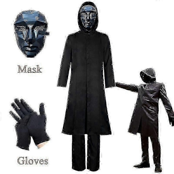 Squid Game Vuxen Stil Boss Kostym + Mask + Handskar-Perfekt Mask M