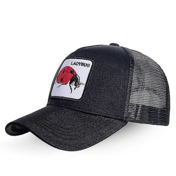 Farm Animal Trucker Baseball Cap Hatt Mesh Style Män Kvinnor Hip Hop Bros Justerbar Baseball Hat - Perfet Ladybug