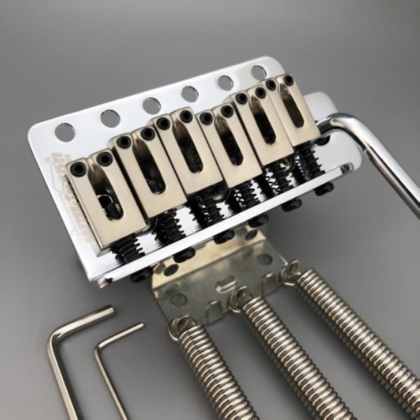 Wilkinson Tremolo Bridge System For Fender Stratocaster St elektrisk gitar Krom Sølv Tilbehør Avstand 10,5 mm Wov02 - Perfet