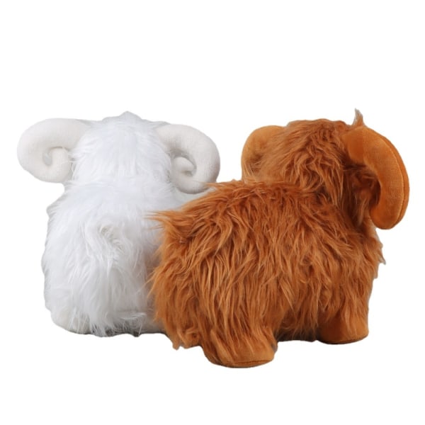 Highland Sheep Scottish highland ull leketøy imitert sauedukke - Perfet brown