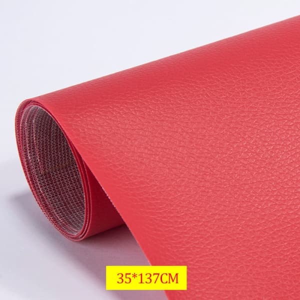 Självhäftande Läderlapp Reparationslapp Stick Soffreparation Sub - Perfet Red 35*137CM