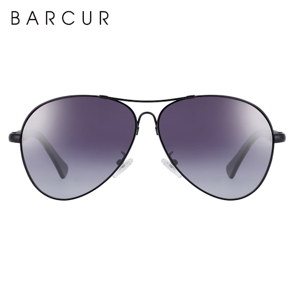 BARCUR Design Solbriller Titanium Alloy Polarized Solbriller for Menn Kvinner Pilot Gradient Briller Speil Deksel Oculos De Sol Gold Gradient Grå-Perfet Gold Gradient Gray BARCUR