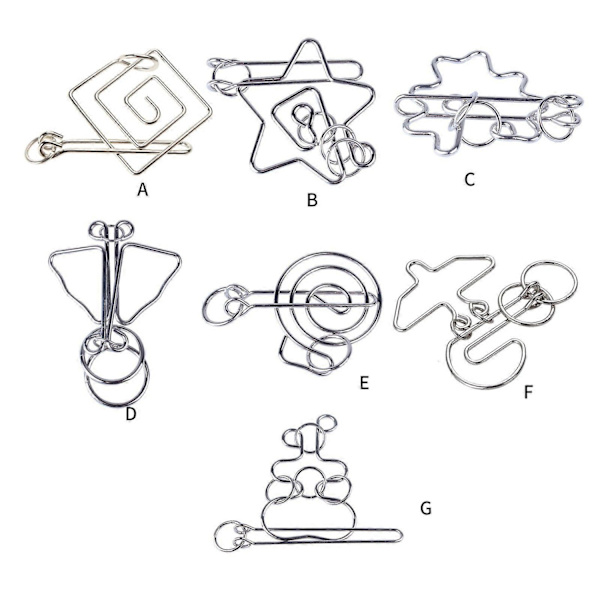 3D Puzzle Interlink Ringe Låst Op Spænde Labyrint Legetøj Dekomprimerende Rustfrit Metal Ringe Fidgets Hjernevrider til Studerende-Perfekt return ring