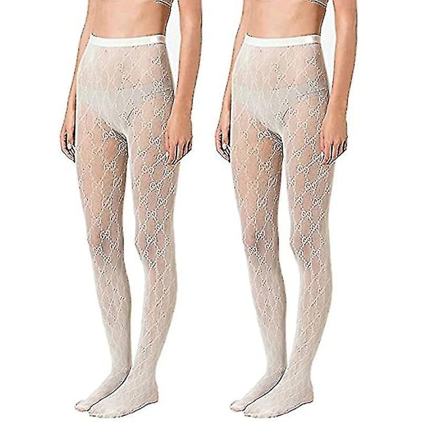 Dobbelt Bogstav CC Transparent Tynde Strømper Fiskenet Strømper Sexy Strømper Strømper Party Club Sorte Strømper Strømpe - Yvan - ya-Perfet G