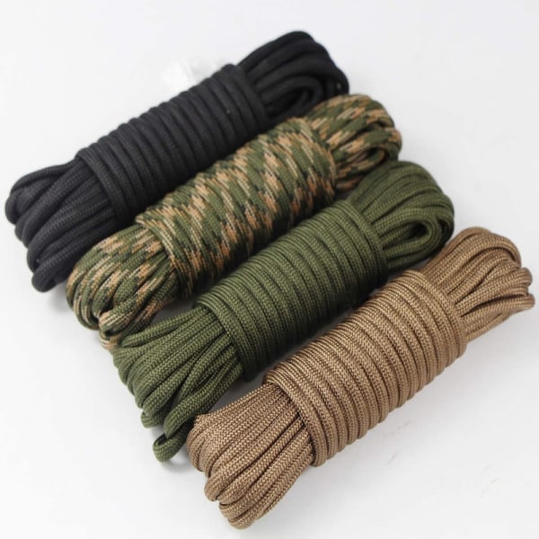 4 stk 19 fot / 6 meter paracord-tau 7 indre tråder- Perfet