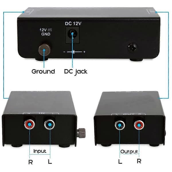 Phono Skivspel Förförstärkare, Lågbrusdrift Drivs Av 12 Volt DC Adapter-Perfet
