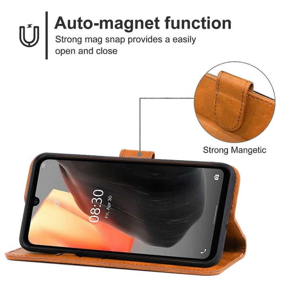 Läderfodral Kompatibelt med Ulefone Armor 8 / 8 Pro-Perfet Brown