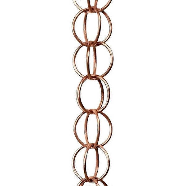 Regnkæde med stålblade, havegave til mor, tagrender, regnfanger til nedløbsrør med adapter, tyk-perfekt ring