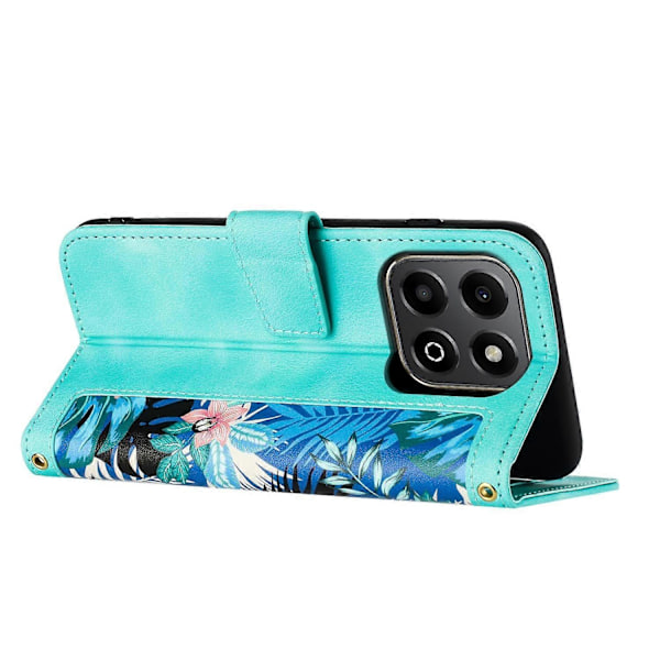 Blomstermønstret Læder Telefon Cover med Lanyard-Perfet For Honor 200 Smart