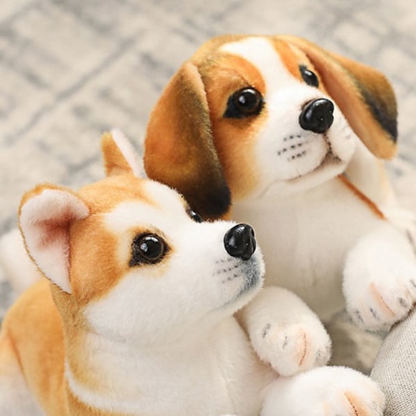 Simulering Hunde Plys Legetøj Blød udstoppet dukke Yndig baby kramme pude Fødselsdagsgave til drenge piger Wrinkled Skin Dog