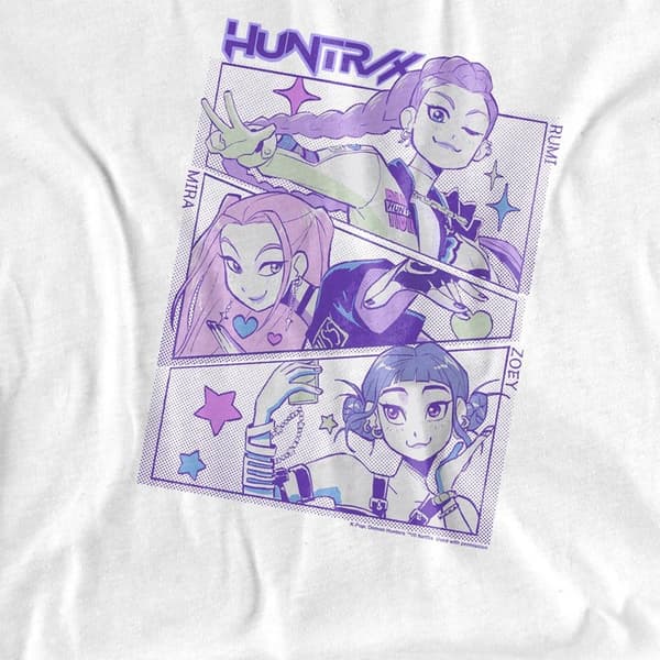K-Pop Devil Hunter Barn T-shirt - Huntr/X Anime - Perfekt White 12-13 Years