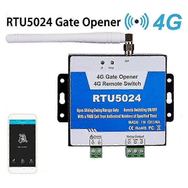 2025 RTU5024 Gsm Grindöppnare Automatisk Grindåtkomstkontroller 4G GSM Grindöppnare Gratis Telefonsamtal Garage Fjärrkontroll-Perfekt