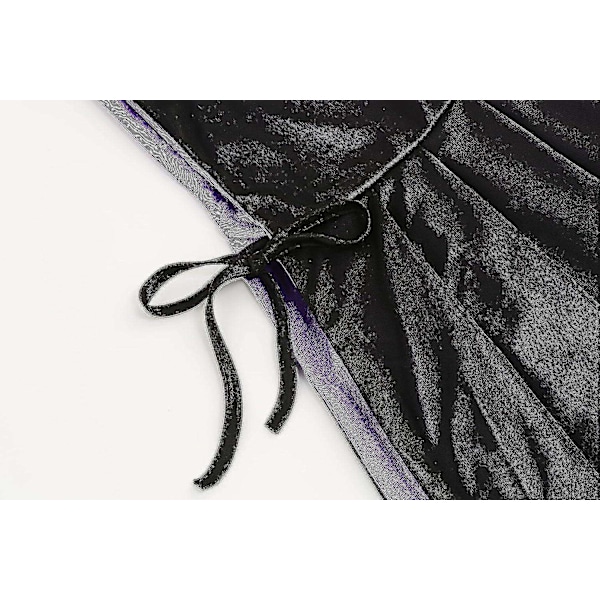 Vendbar Kappe til Voksne og Børn, Påske Halloween Julekappe Udklædning Vampyr Heks Troldmand Rollespil Kappe - Perfekt Black Purple 140cm