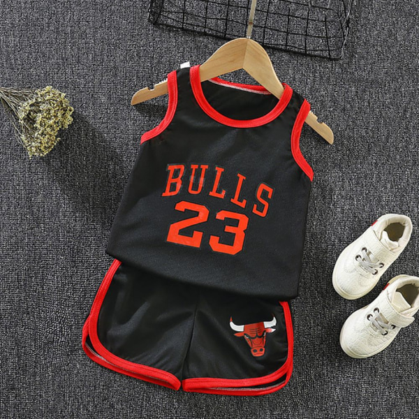 Børnetøj til basketball uniformer til sportstøj - Perfet Black 140CM