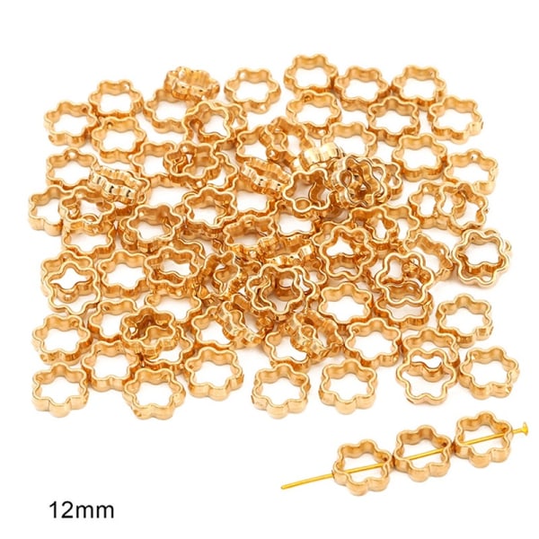 50 stk. To-hulls CCB Beads Ramme Spacer Beads DIY Halskjede stropp - Perfet A