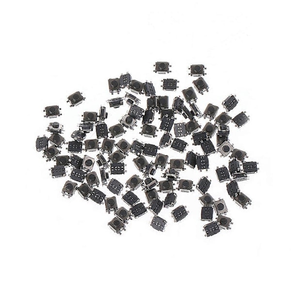 100 st 3x4x2mm 4-pins SMD Mikro Momentan Knappbrytare - Perfekt