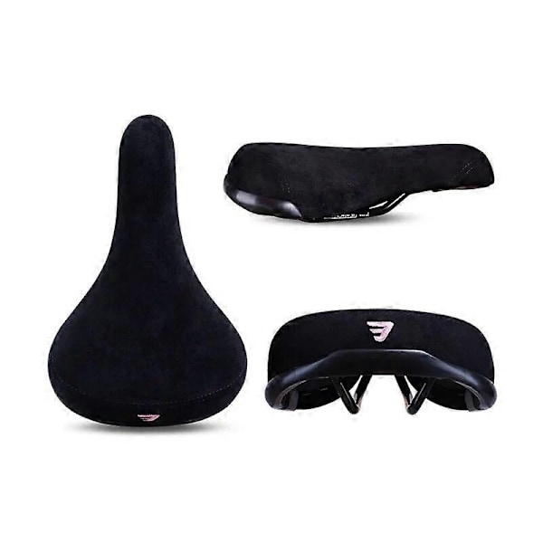 Cykelsadel hjul svart med logotyp cykelsadel flanell cykelsadel broderad logotyp 8mm skena - Perfet 42896