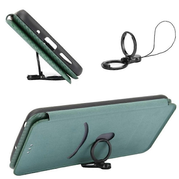 til Oppo Find X8 Pro 5G Etui Kulfibertekstur Stødsikkert PU Læder Telefoncover - Grøn-Perfet Green