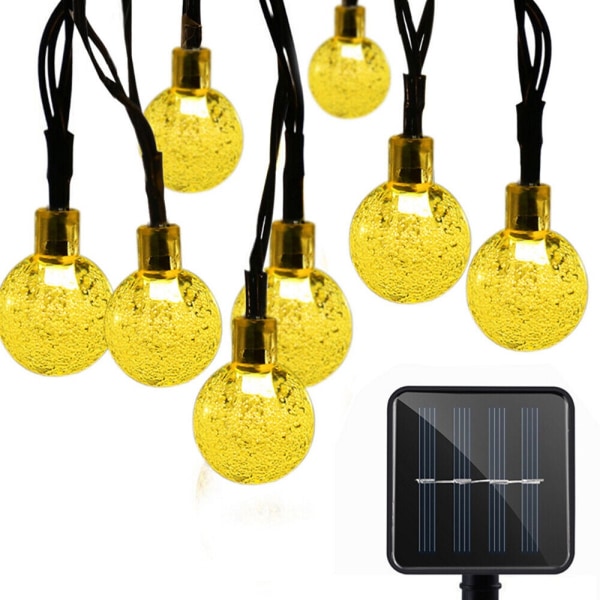 6,35m 30LED Solar String Lights Bolde Indendørs Udendørs Havelampe Festlys Dekoration - Perfet