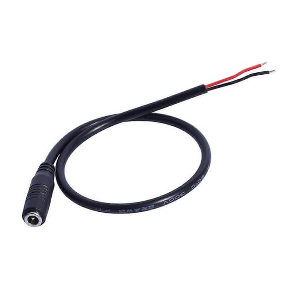 3,5 mm x 1,35 mm DC5V Strømkontakter Hunnplugg Pigtail 30 cm - Perfekt