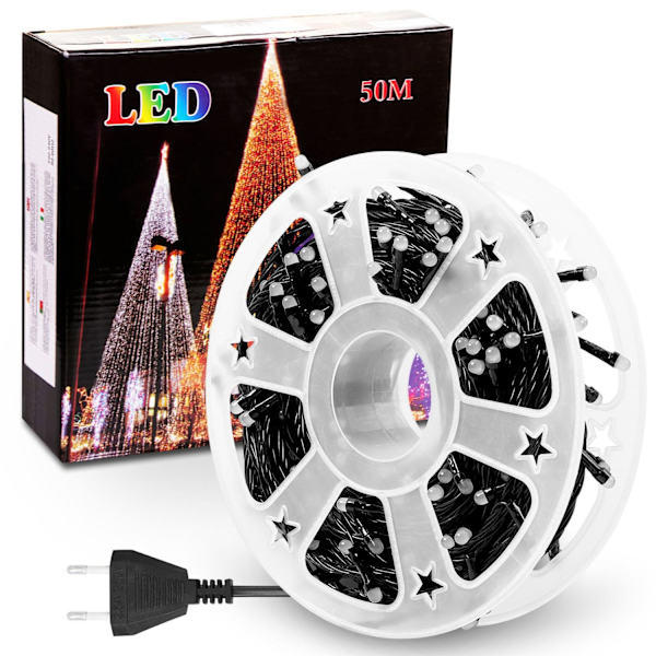 50M 240 LED musta lanka LED Fairy Lights jouluvalot puutarhaan joulukuusen koristeluun - Perfet